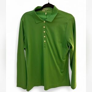 Nike Women's Green Long Sleeve Button Down Shirt